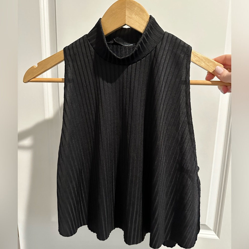 Pretty Little Thing open sides charcoal grey crop top
